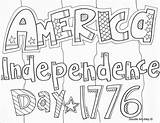 Coloring Independence Pages America 1776 Coloringbay sketch template