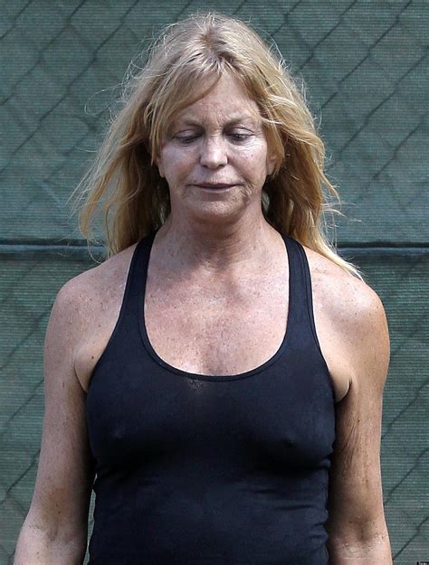 goldie hawn no makeup actress steps out looking all