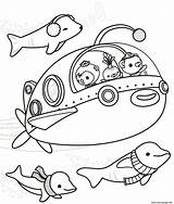 Octonauts Coloring Explore Pages Printable sketch template