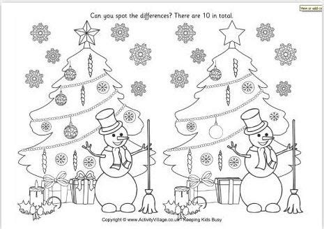 printable christmas spot  difference puzzles darlene michaud