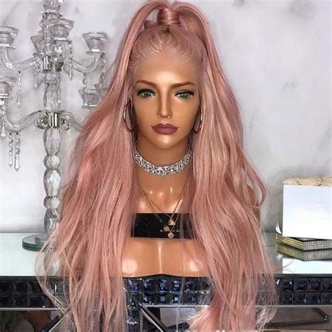 lace frontal wigs pink hair bright pink wig  women wigbaba hair styles lace front wigs