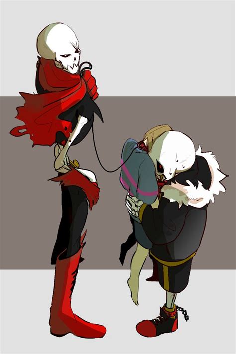 Underfell Papyrus Sans And Frisk Undertale Drawings