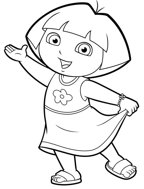 cartoon character dora  holding  arms