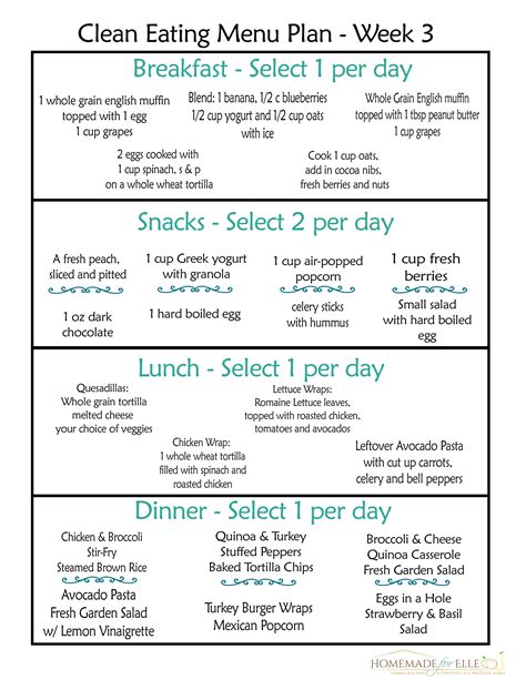 clean eating meal plan   recipes  family  love