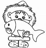 Eskimo Fish Coloring Big Boy sketch template