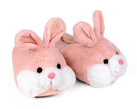 pink bunny slippers rabbit animal slippers