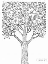 Coloring Tree Blossom Pages Kids Now Kidspressmagazine Trees Nature Blossoms Bloom Adult sketch template