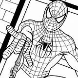 Spiderman Ragnatela Lancia Stampare Teenagers sketch template