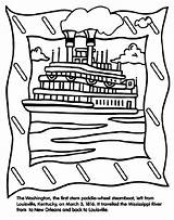 Coloring Steamboat Pages Crayola Boat Steam Designlooter Days Around sketch template