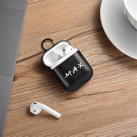 custom airpods leather case custom airpod holder personalized etsy