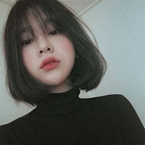 26 Populer Cute Korean Hairstyle For Short Hair Худые девушки Челка