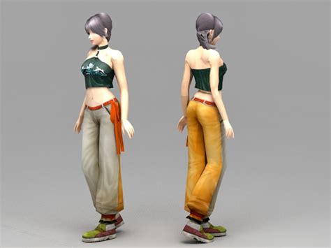 Pretty Asian Girl 3d Model 3ds Max Files Free Download Modeling 38387