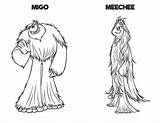 Smallfoot Coloring Pages Migo Meechee Movie Printable Film Scribblefun Color Sheets Drawings sketch template