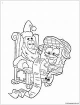 Christmas Coloring List Wish Pages Spongebob His Color Online Getcolorings Printable Cool sketch template