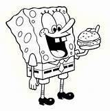 Coloring Spongebob Pages Characters Library sketch template