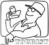 Tourist Coloring Pages Colorings sketch template
