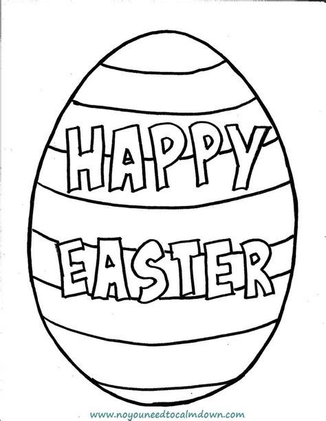 happy easter coloring page simple design  young artists easter
