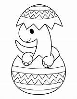 Easter Dinosaur Coloring Egg Broken Pages Printable sketch template