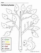 Fall Sight Color Word Worksheets Preschool Worksheet Printable Number Words Tree Themed Kindergarten Activities Coloring Kids Preschoolers Numbers Printables Pages sketch template