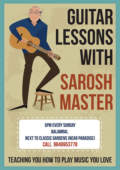 guitar lessons promo poster  behance