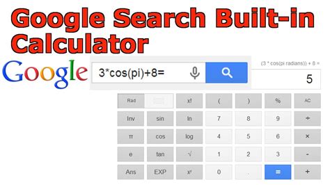 google search   calculator youtube