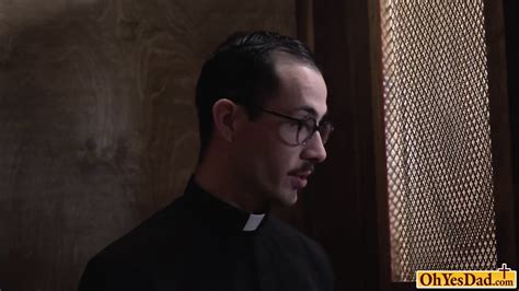 priest lets twink touch his hard cock during confession eporner