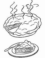 Pie Coloring Pages Food Hot Blueberry Kids Sheets Getdrawings Drawing Warm Piece Bowl sketch template