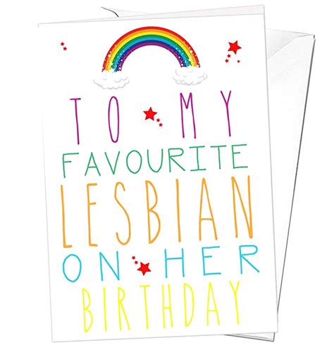 comical funny birthday card to my favourite lesbian on her