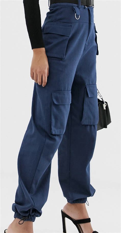 blauwe cargo broek asos  asos cargo runway pantsuit suits board fashion shopping