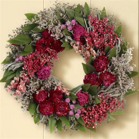Pink Strawflower And Peony Wreath From Williams Sonoma