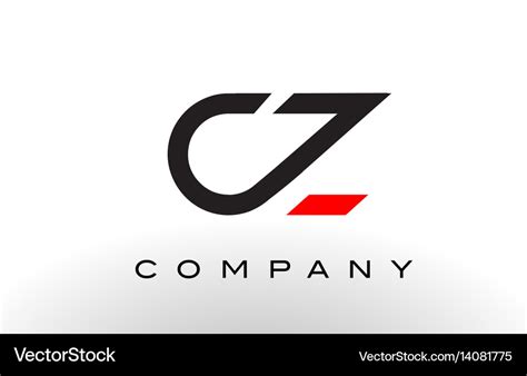 cz logo letter design royalty  vector image