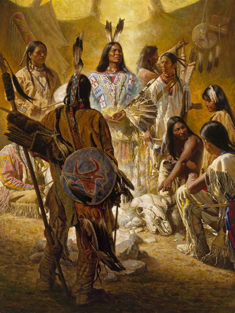 ceremony preparation by alfredo rodriguez native american artwork