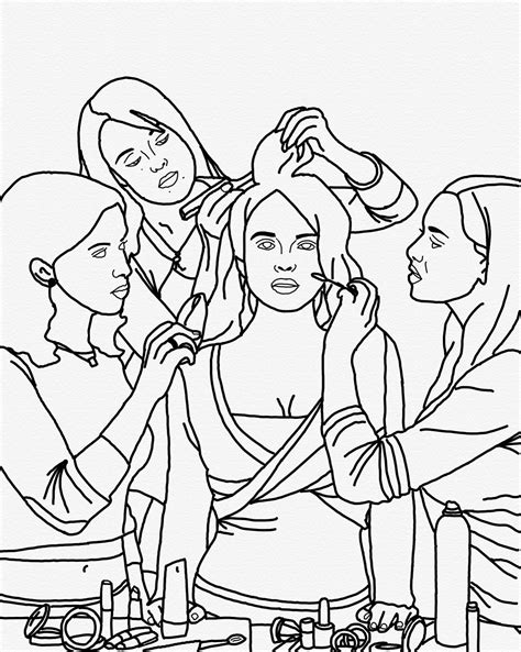 girls coloring pages etsy