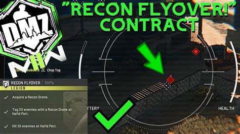 mw dmz recon flyover easy guide solo tag  enemies   recon drone  hafid port youtube
