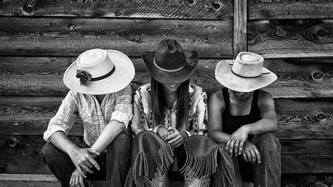 cowgirl chit chat female models hats cowgirl boots ranch fun
