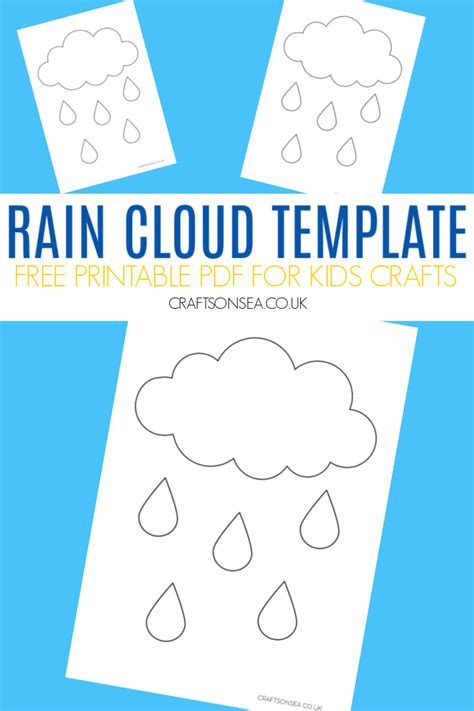 rain cloud template printable  crafts  sea