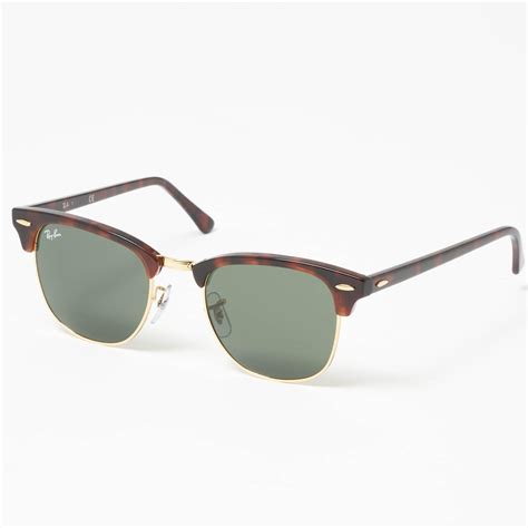 lyst ray ban ray ban clubmaster classic tortoise sunglasses rb   men save