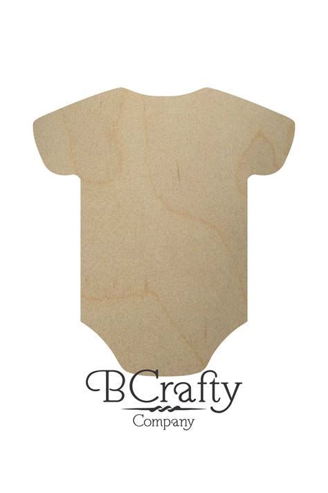 wooden baby onesie cutout bcrafty company