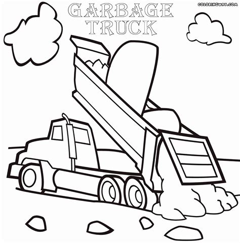 garbage truck coloring page beautiful garbage truck coloring pages