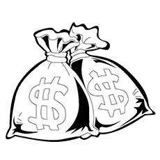 dinero pages coloring pages