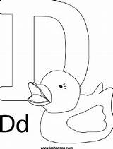Coloring Letter Duck Pages Alphabet Printable Letters Sheet Pdf Preschool Print Adobe sketch template