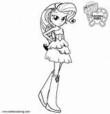 Coloring Pony Rarity Pages Little Equestria Girls Printable Brilliant Albanysinsanity Kids sketch template
