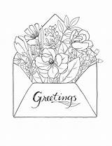 Envelope Coloring Getcolorings Floral Printable Pages Getdrawings sketch template