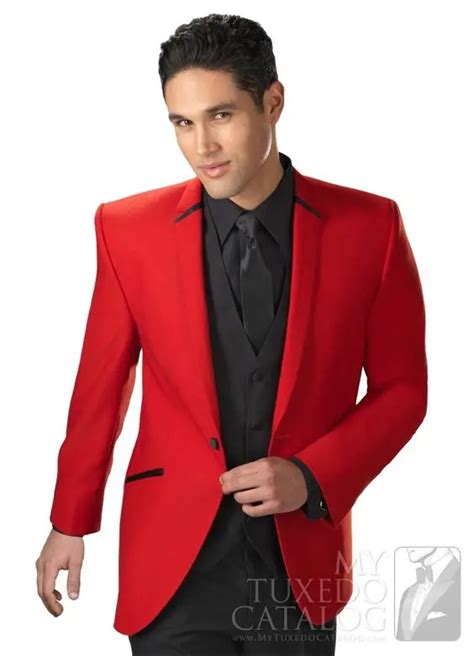 2017 Latest Coat Pant Designs Red Black Wedding Suits For Men Slim Fit