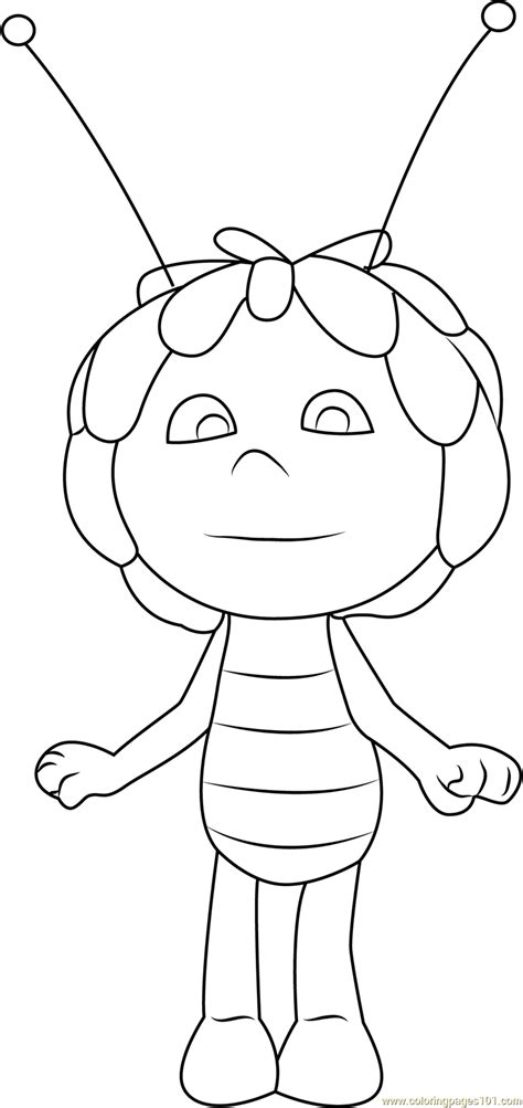 maya standing coloring page  kids  maya  bee printable