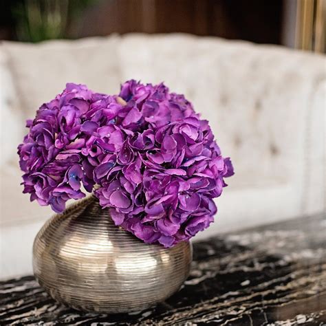 beautiful bright purple silk hydrangea bouquet the most