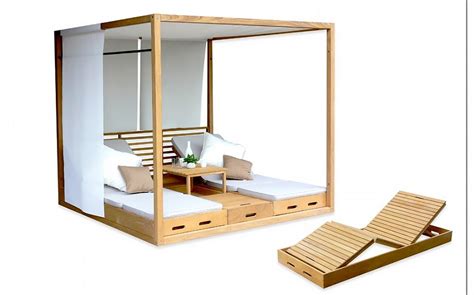 sun bed maui teak furniture contemporary garden