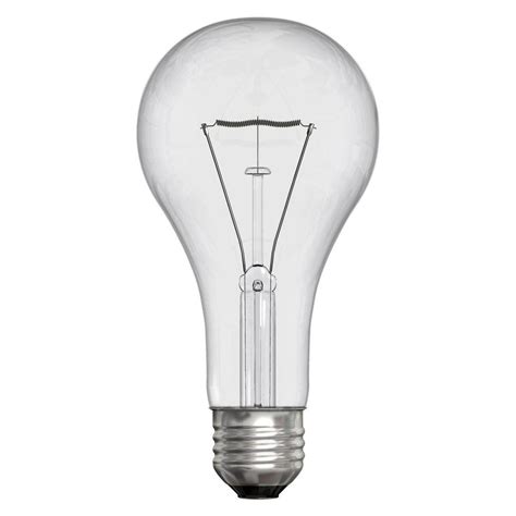 ge  watt incandescent  clear light bulb acl tp  home depot