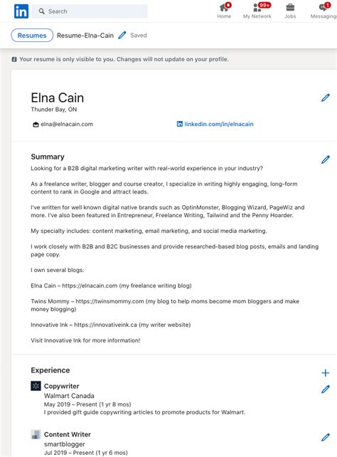 write  resume    freelance writer elna cain