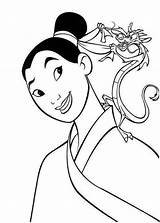 Mushu Coloring Mulan Pages Popular sketch template